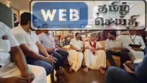 மாவைக்கு அஞ்சலி செலுத்திய நாமல்