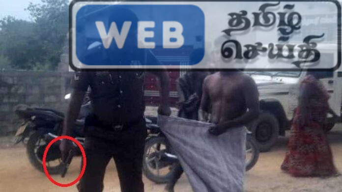 துப்பாக்கி முனையில் இழுத்து செல்லப்படும் இளைஞன் - யாழில் பொலிஸார் அடாவடி