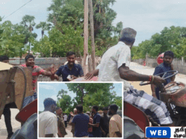 மக்கள் எதிர்ப்பைக் மீறி நல்லூர் ஆலயத்திற்கு பொலிஸ் பாதுகாப்புடன் மணல் விநியோகம்