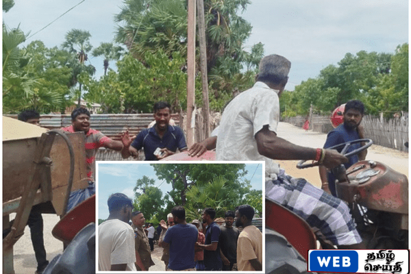 மக்கள் எதிர்ப்பைக் மீறி நல்லூர் ஆலயத்திற்கு பொலிஸ் பாதுகாப்புடன் மணல் விநியோகம்