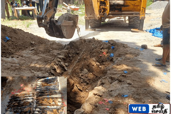 யாழ்ப்பாணம் கொட்டடியில் தனியார் காணியிலிருந்து பெருமளவிலான ஆயுதங்கள் மீட்பு