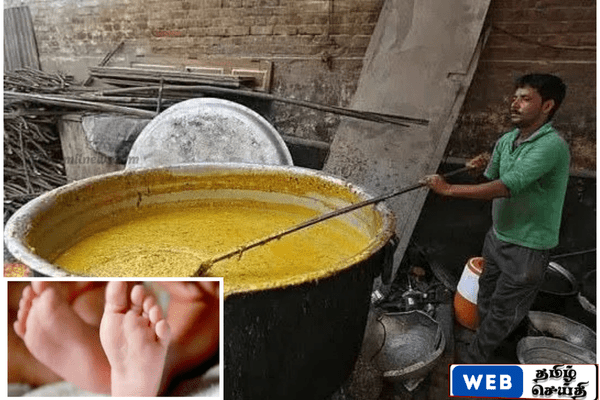 திண்டுக்கலில் கறிக்குழம்பு சட்டியில் விழுந்த 2 வயது குழந்தை உயிரிழப்பு