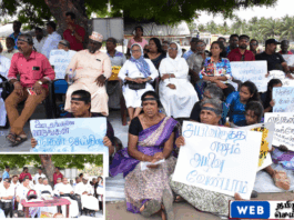 மன்னாரில் காற்றாலை, மணல் அகழ்வுக்கு எதிராக கவனயீர்ப்பு – 15வது நாளாக மக்கள் போராட்டம்